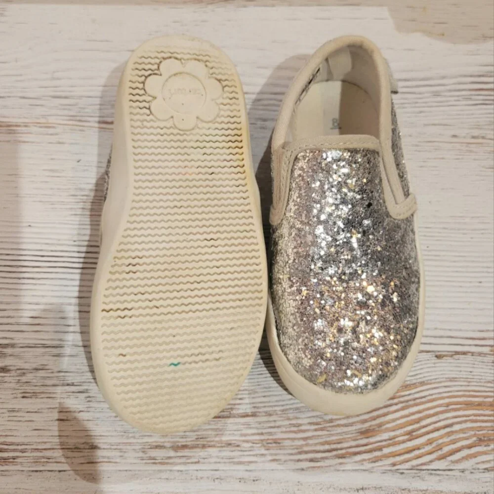 Silver Carter's Slip-on Sneakers - Toddler Size 8 - Picture 2 of 4